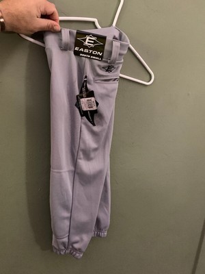 EASTON Pro Pull Up Elastic Kids Youths Baseball Softball Pants,Gray,Size YXS,NEW
