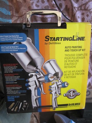 DeVilbiss 802342 StartingLine HVLP Gravity Spray Gun Kit Auto Car Paint Set