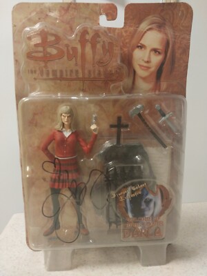 RARE Buffy the Vampire Slayer Darla Red Variant Figure Signed By Julie Benz