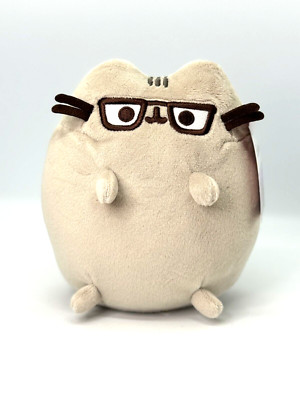 Pusheen Classic Cute Glasses Cat Sitting Plush Grey 6-inch NWT