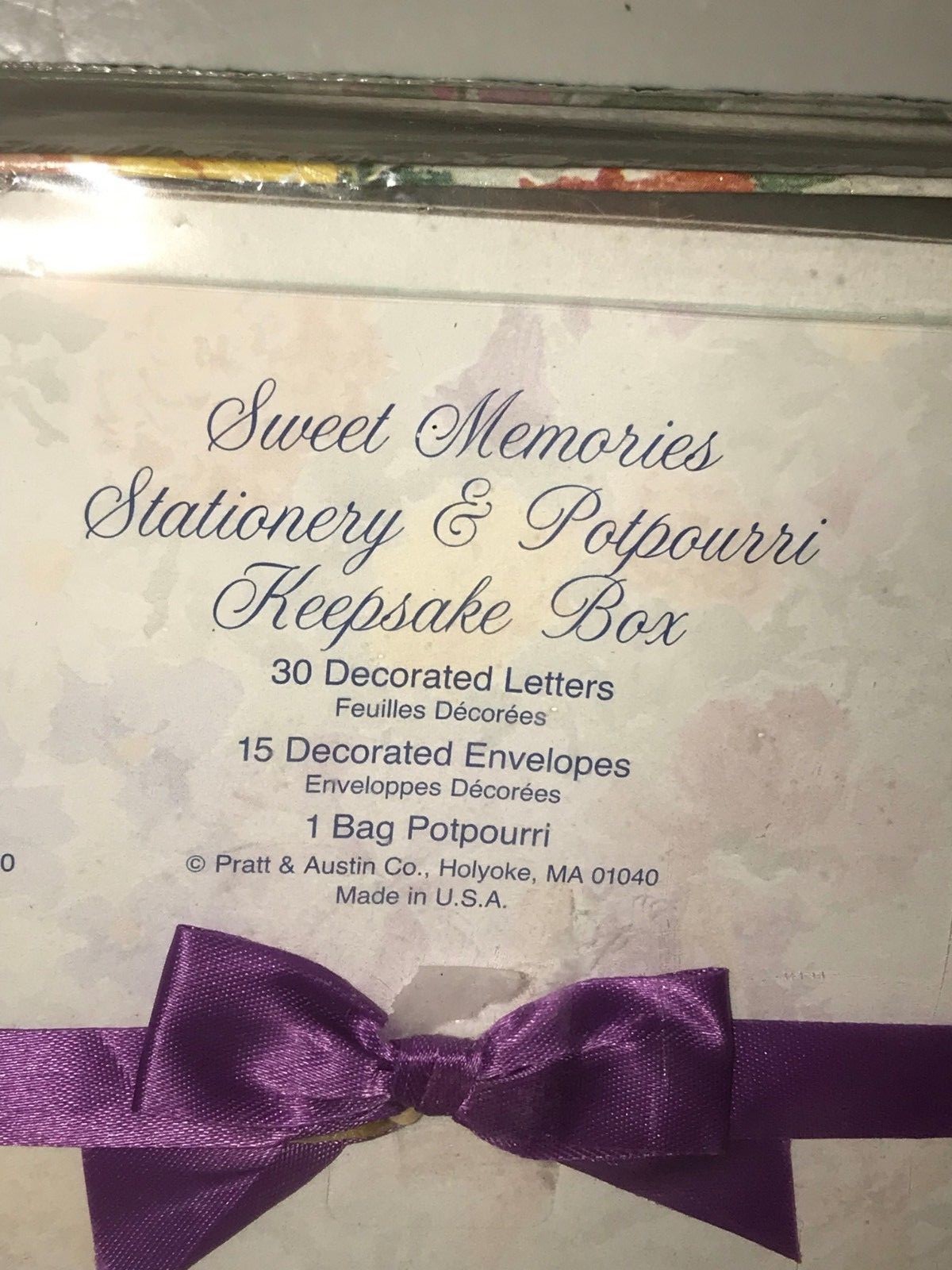 Sweet Memories  Stationerey & Potpourri Keepsake Box Gift Set - Vanilla ~NIB