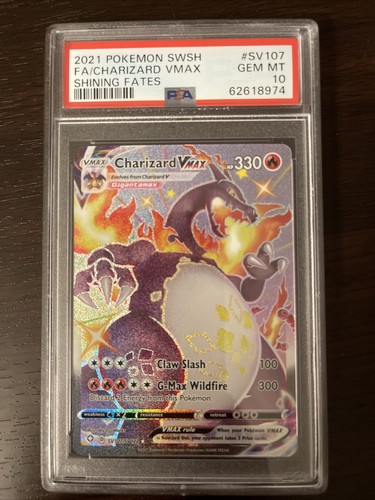 2021 Pokemon Shining Fates Shiny Charizard VMAX #SV107 PSA 2021 Pokemon Shining Fates Shiny Charizard VMAX #SV107 PSA