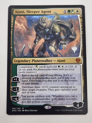 1x - Ajani, Sleeper Agent - Dominaria United - LP MTG Promo Pack stamp