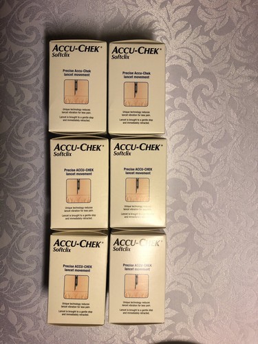 ACCU-CHEK Softclix 200 Lancets 6 Boxes of 100 Exp. 2020+