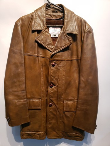 Vtg Wickfield Sportswear Goatskin 70s Genuine Brown Lined