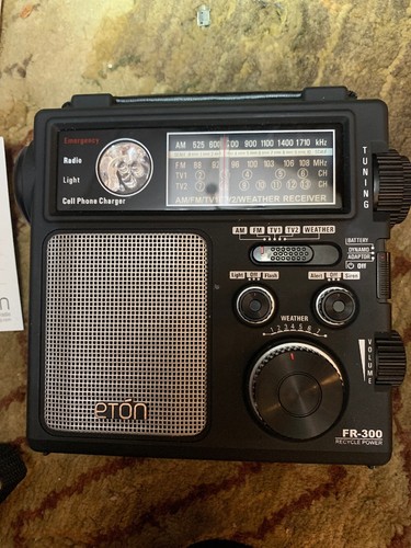 Eton FR300 Emergency Recycle Power AM FM Radio Multi Purpose NOAA Weather Crank