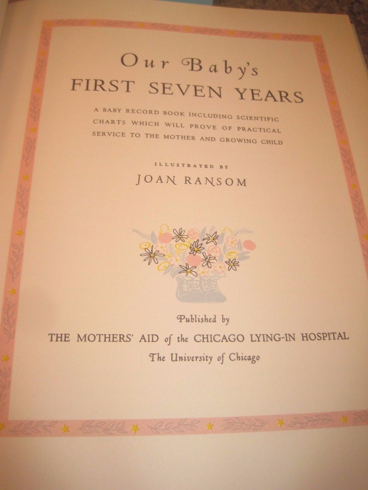 Our Baby's First Seven Years Vintage BLUE Baby Record Book 1955 In Box Unused