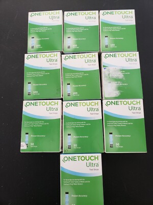 800 Count One Touch Ultra Glucose Test Strips 10 Boxes