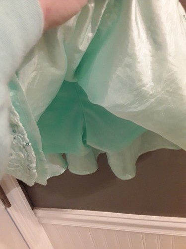Justice Jeans Girls Mint Green w/sequins Skirt  Skort Size 10 GUC ??FAST SHIP ??