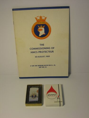 Zippo Lighter 1984 Protecteur HMCS Slim / Box