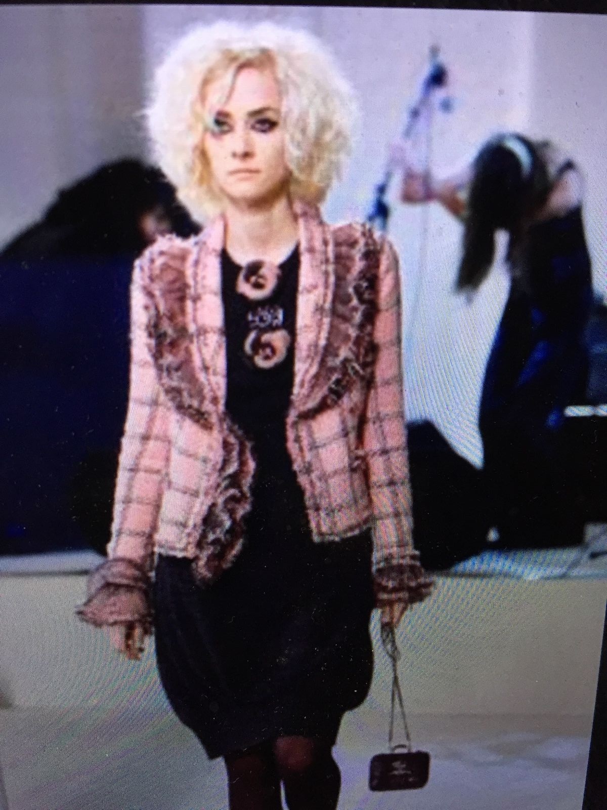 CHANEL VINTAGE 08A PRE-FALL NEW TAGS JACKET TWEED PINK Tulle