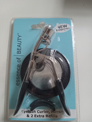 Essence of Beauty Eyelash Curler Mirror & 2 Extra Refills New and Improved