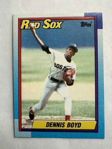 1990 Topps #544 Dennis Boyd *Error Card*-Major Ink Shift