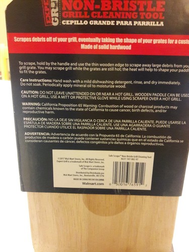 Expert Grill Wood Safe Scrape  Non Bristle grill cleaning tool. New in package.