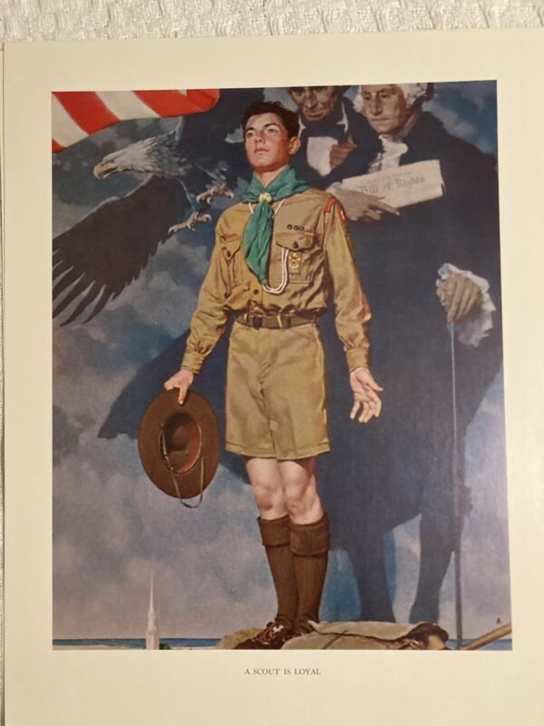 Norman Rockwell Boy Scout Print 11x14” BSA “A Scout is Loyal ” 2.