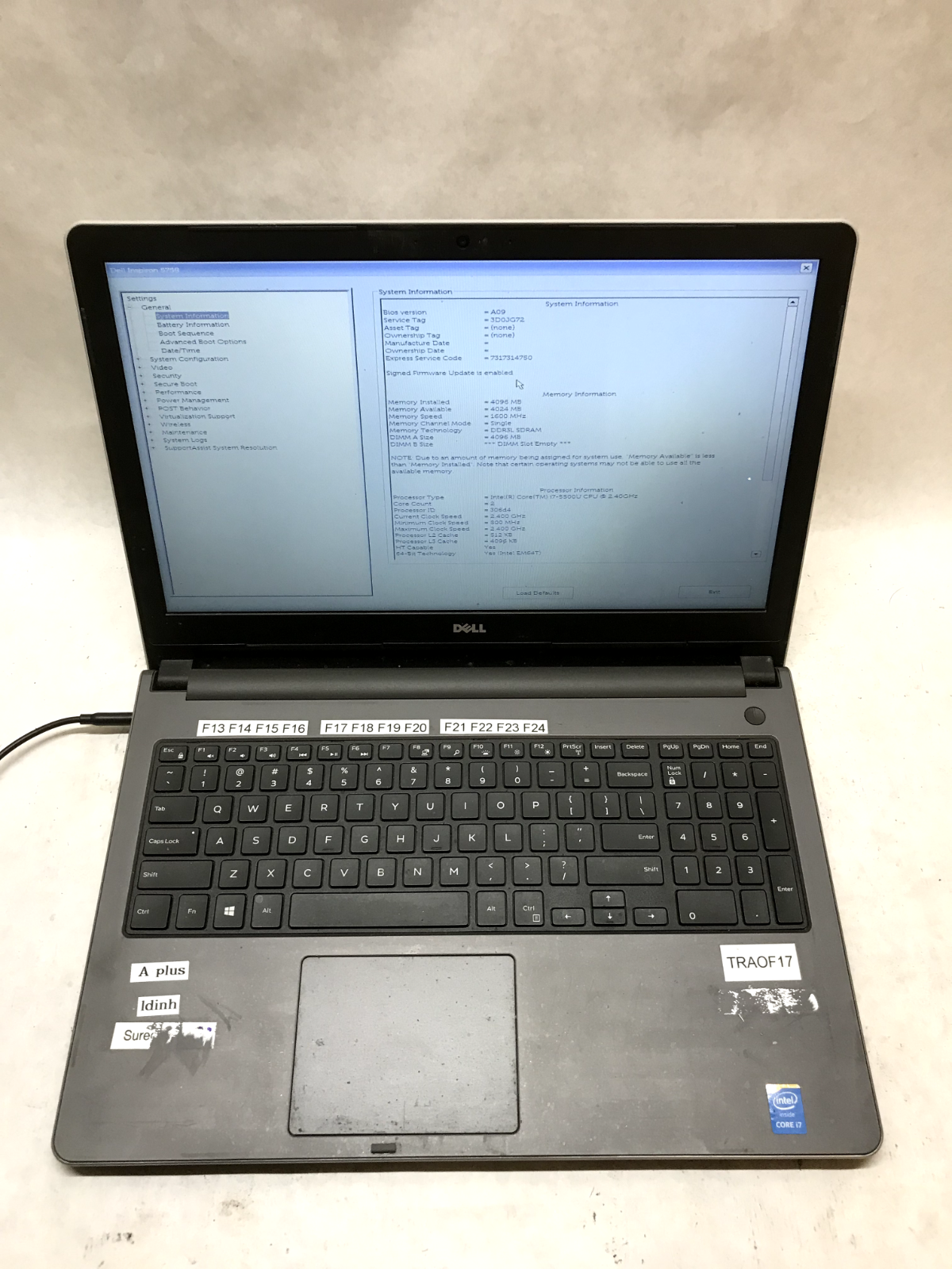 DELL Inspiron 5758 i7-5500U 16GB 新品SSD Dell Inspiron 5758 (17 5000) - i7-5500U · NVIDIA GeForce