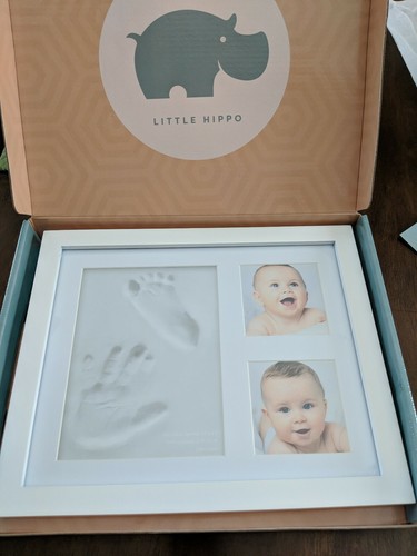 Little Hippo Baby Handprint Footprint Frame Kit - Brand New