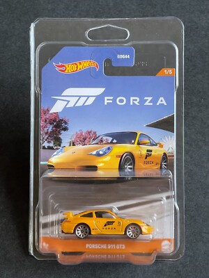 Hot Wheels 2023 Forza PORSCHE 911 GT3 Yellow with PROTECTOR NEW - Free Shipping