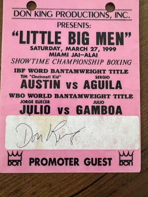 Don king autograph ''little Big Men '' fight