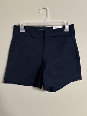 Old Navy High Rise Pixie Shorts Secret Smooth Pockets Size 2 Navy Blue New NWT