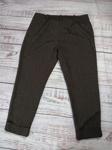 J Jill Dress Pants Women's 16 Dark Gray Stretch Cuffed Leg Career Office
