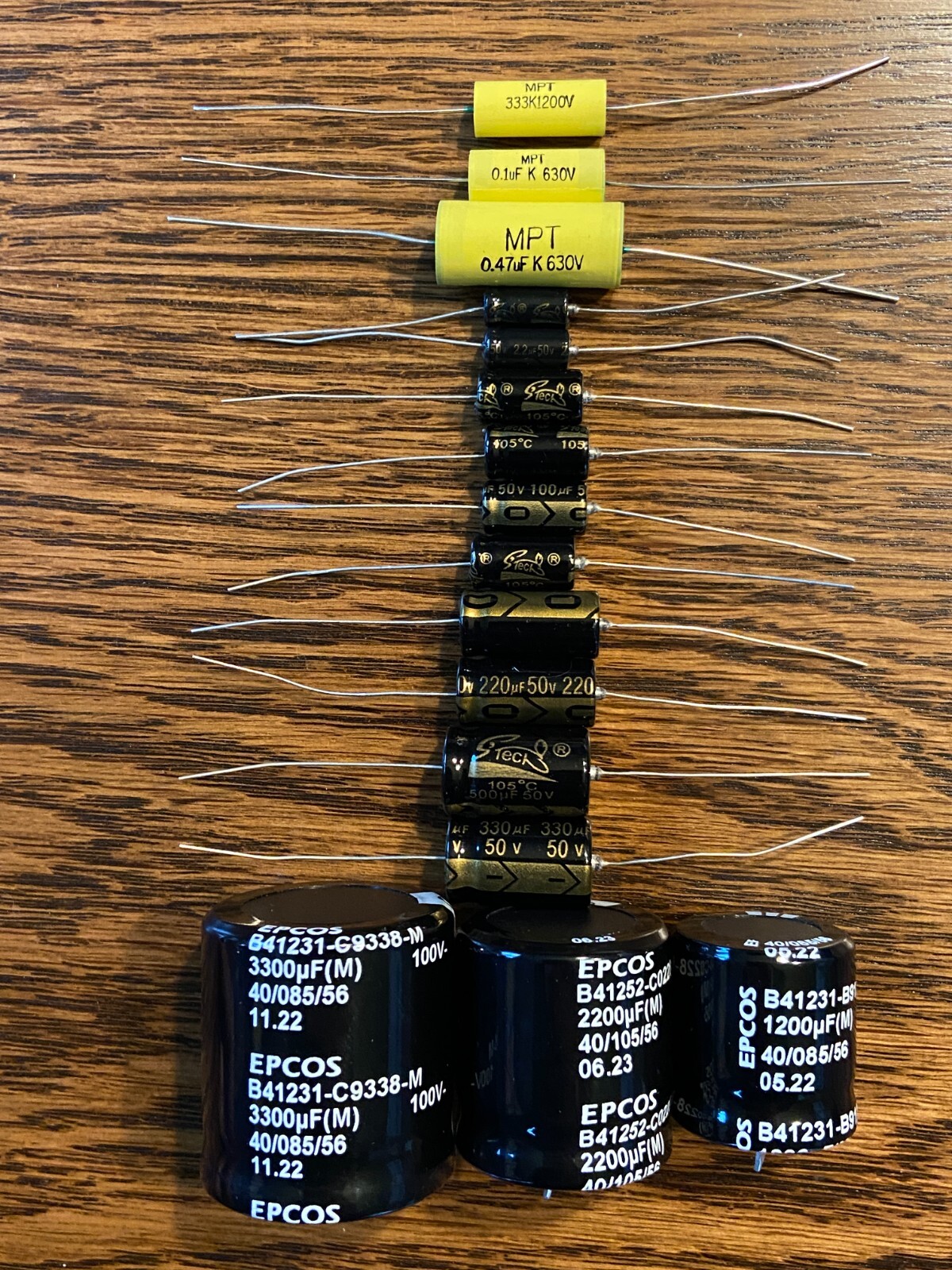 24-twenty four- S1〜S8・リデンプション Wurlitzer 548 Jukebox Amplifier REBUILD KIT New Capacitors