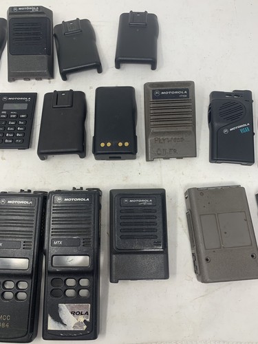 Lot of Motorola Radio Parts Battery Covers Batteries XTS MTS Assorted Parts D