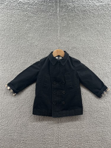 Burberry Kids Peacoat Blazer Jacket Black Nova Check Size 36
