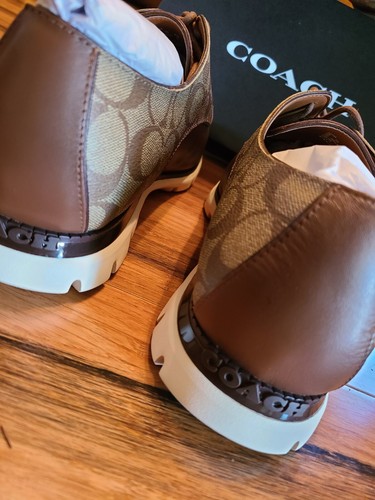 Pre-owned Coach $350  Men Leather Shoes 10 D Brown