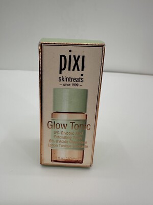 2x Pixi Skintreats Glow Tonic Exfoliating Toner 5% Glycolic Acid 1.3 floz Each