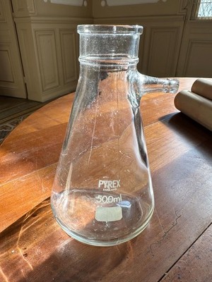 Vintage Pyrex England 500ml Filtering Water Bottle Flask Glass...