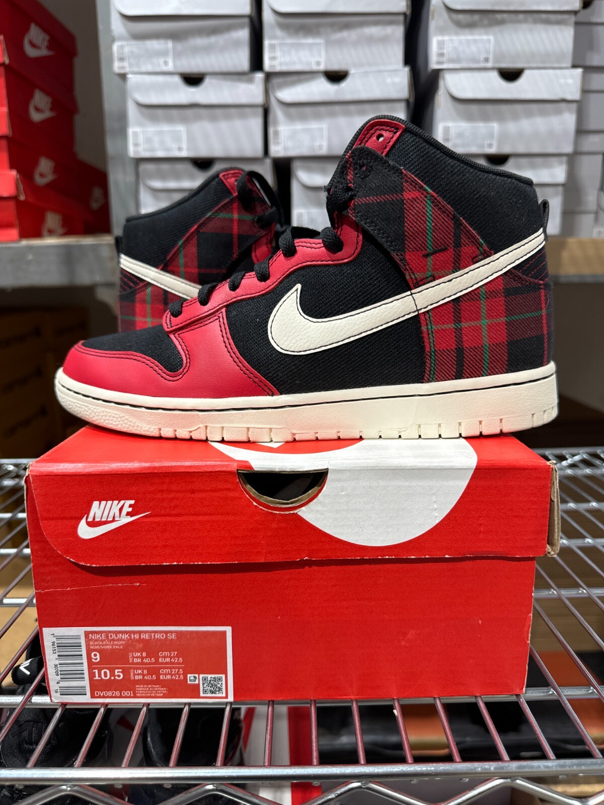 お洒落なタータンチェック Nike Dunk High Retro SE Nike Dunk High Retro SE Tartan Plaid Men's Size 12 Dunk Xmas