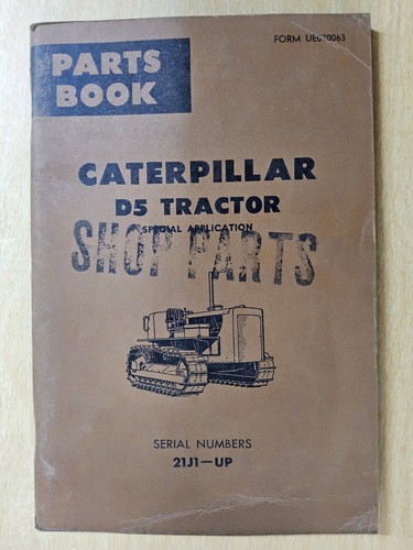 Myway EnglishexpressionⅠteacher's manual Caterpillar D5 Tractor, Parts Book Manual, SN 21J1-up, 1967