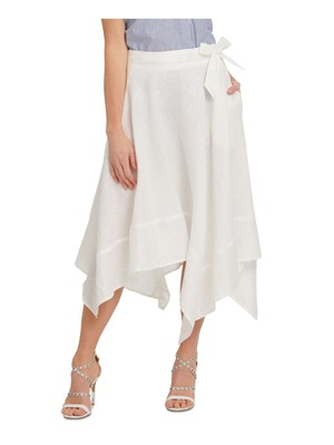 

DKNY PURE Женская макси-юбка-трапеция цвета слоновой кости, Цвет слоновой кости