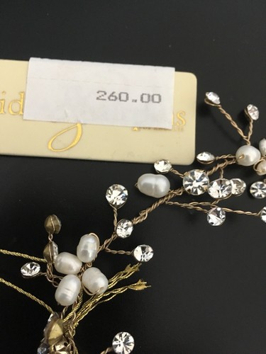 Brides and Hairpins Arabella Swarovski Pearls Bridal Wedding Halo Duet NWT $260