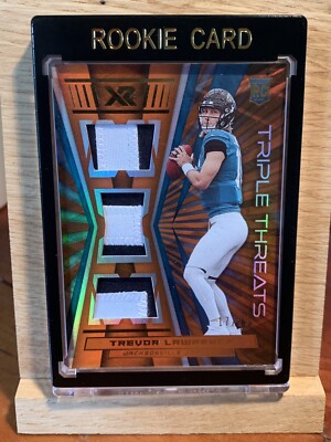 2021 Xr Football Trevor Lawrence RC /25 Triple Threats Orange Patch. #RTT-TRL