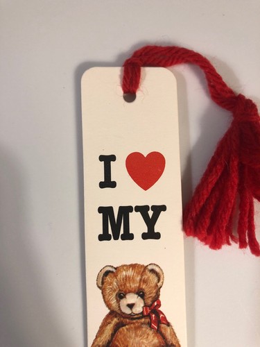Vtg 80's/90's I ?? My Teddy Bears Bookmark Tassel Sunshine Thoughts 1983