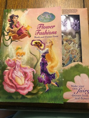 Disney's 2007 Fairies Fashions Book and Flower Press NEW IN BOX!
