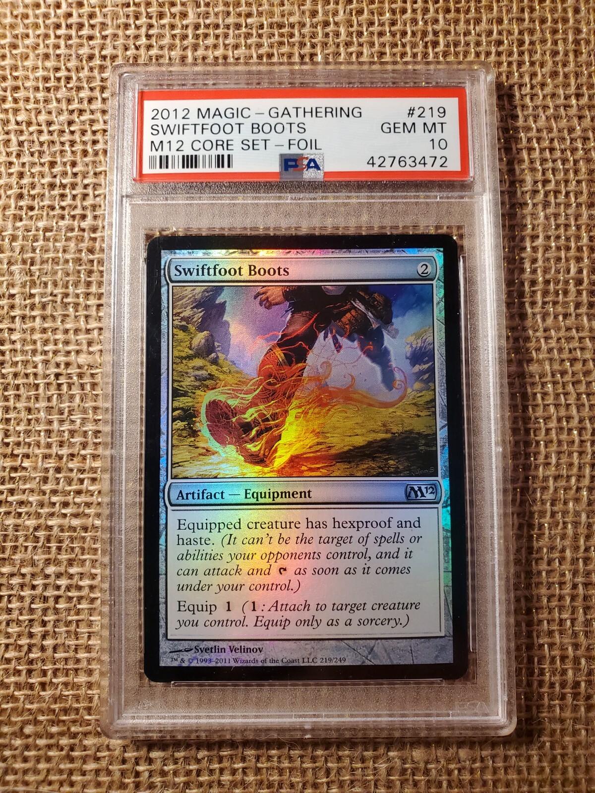 MTG M12 - Swiftfoot Boots PSA 10! Gem-Mint Magic the