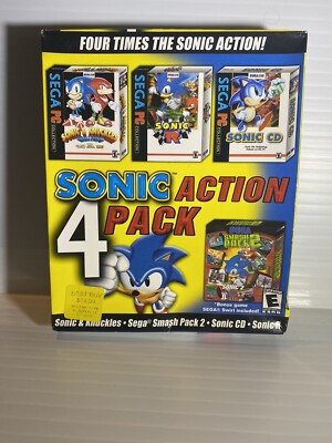 Sonic Action 4 Pack (PC, 2001) *Damaged Box* FACTORY SEALED