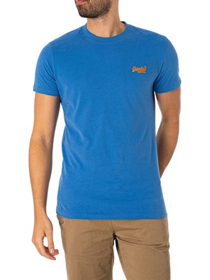 Мужская винтажная футболка Superdry с логотипом EMB, синяя