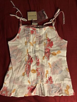 Nwt Authentic Burberry Floral Top Spaghetti Straps Girls 8