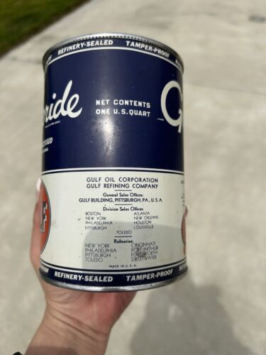 ::Vintage 1940’s Gulfpride Oil Can