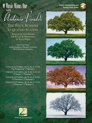 Vivaldi The Four Seasons for Flute Sheet Music Minus One Play-Along Book Audio