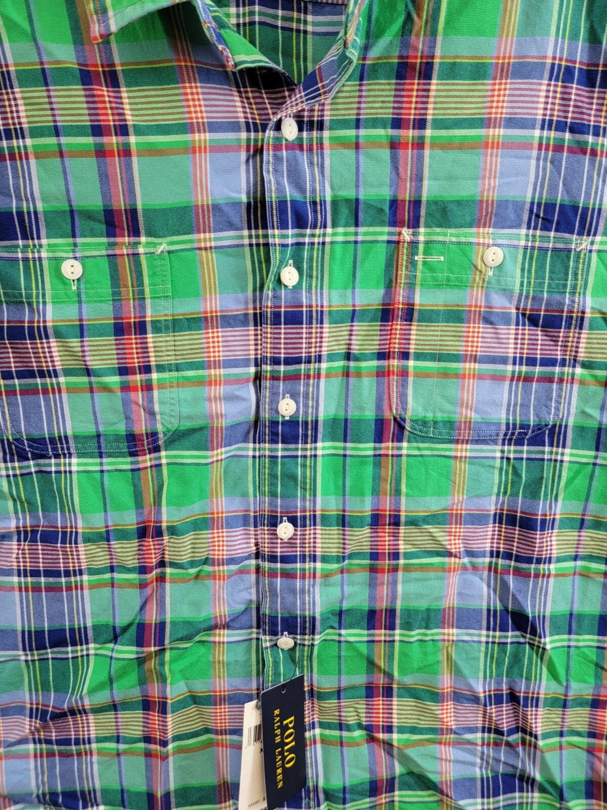 Polo Ralph Lauren Classic-Fit Plaid Oxford Workshirt Men's XXL Multi Long Sleeve - Picture 9 of 20