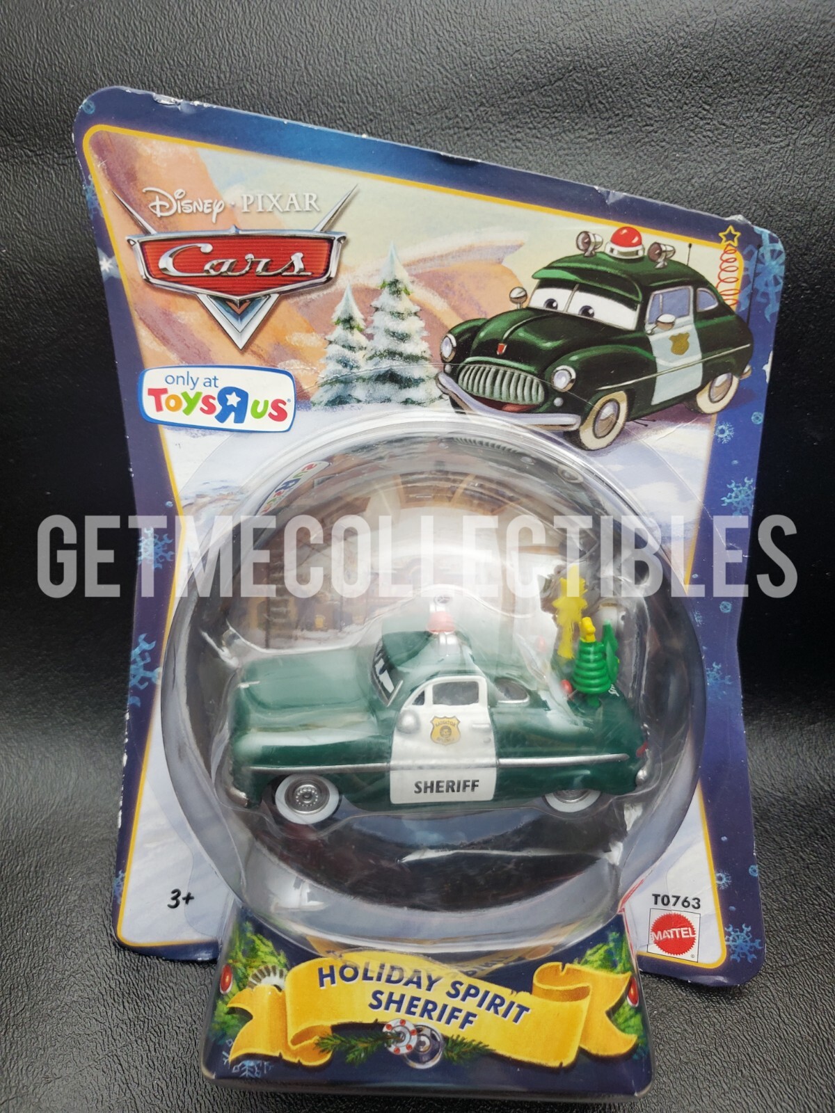 ミニカー Disney Pixar Cars Holiday Spirit Sheriff DISNEY PIXAR CARS HOLIDAY SPIRIT GREEN SHERIFF BLUE CARD
