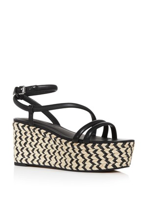 

REBECCA MINKOFF Женские черные 2-дюймовые туфли на танкетке Josefia на платформе, Черный, RB-JOSEFIA