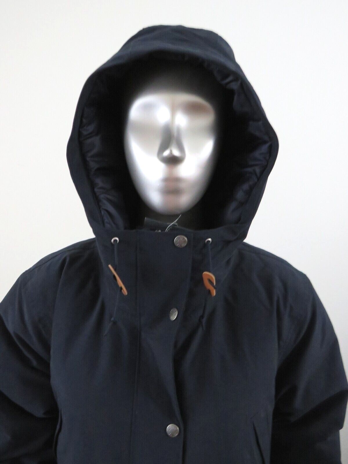 Pre-owned The North Face Womens  Tnf Snow Down Hooded Parka Warm Winter Jacket - Navy In Blue