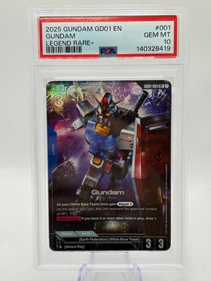 2025 Gundam #GD01-001 LR+ - Gundam Newtype Rising PSA 10 GEM MINT