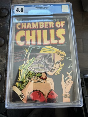 Chamber Of Chills 19 CGC 4.0 , 1953 - Pre code Horror Grail - CLASSIC COVER